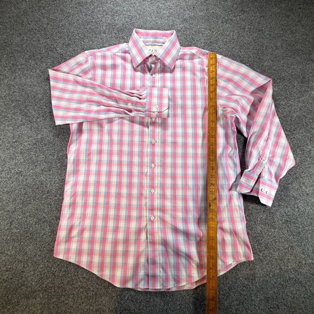 Thomas Pink Baldwin Check Traveller Dress Shirt Men’s 16 41 - Picture 5 of 7